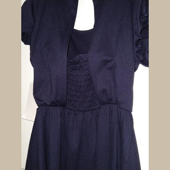 Speechless Girls Navy Flutter Sleeve Dress, Size 10, New - Picture 6 of 6
